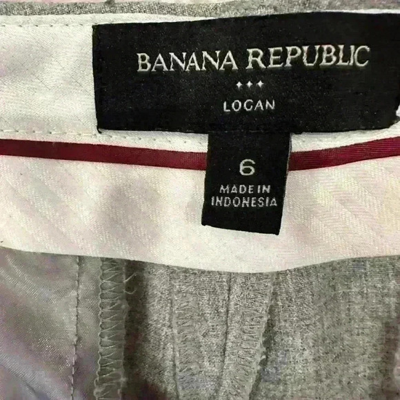Banana Republic Gray Logan Trousers Size 6 - Picture 3 of 6